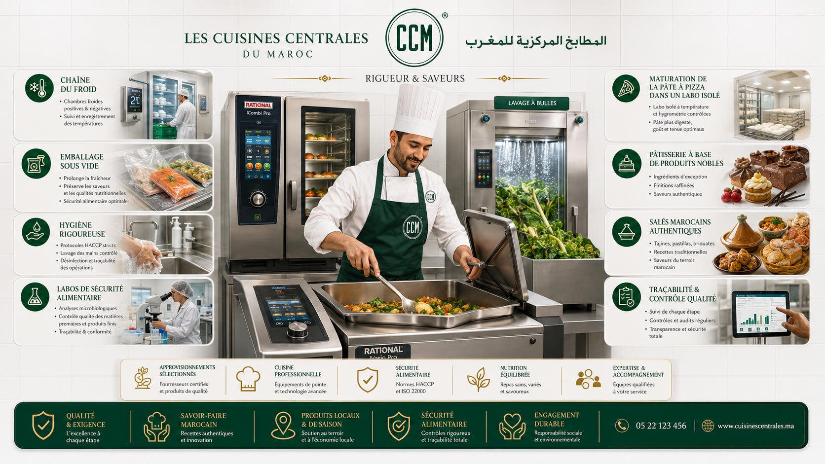 Organisation et équipements des Cuisines Centrales du Maroc